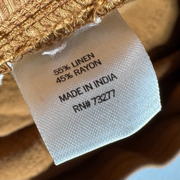 EVRI Womens Plus Sz 22 W Brown Elastic Waist Stretchy Casual Linen Blend Shorts - Picture 10 of 10